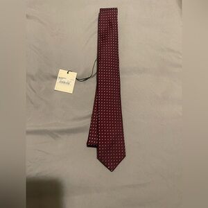 Ben Sherman Burgundy and White Patterned Tie
